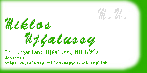 miklos ujfalussy business card